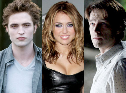 Robert Pattinson, Miley Cyrus, Stephen Moyer Robert Pattinson, Miley Cyrus, Stephen Moyer